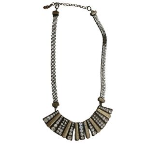 Lydell NYC Brass tone Necklace  Bloomingdales Rhinestones